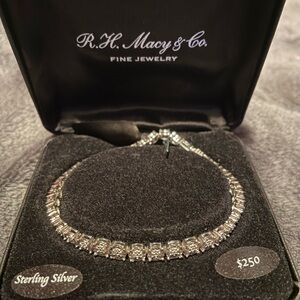 Sterling Silver Tennis Bracelet RH Macy NEW in box